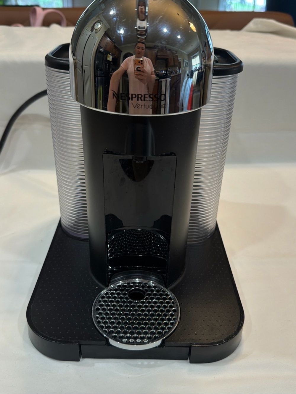 Nespresso Vertuo Black and Chrome Coffee Pod Machine